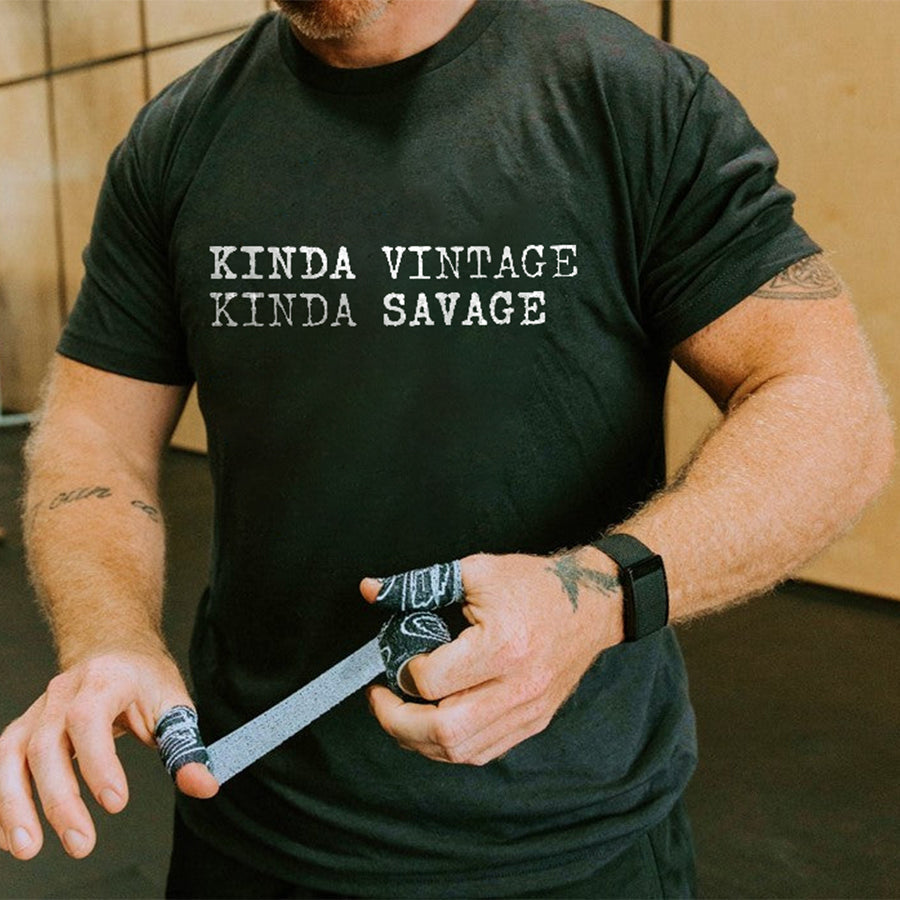 Kinda Vintage Kinda Savage Printed Men's T-shirt