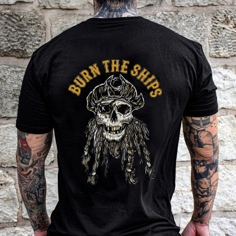 Pirates of the caribbean skull print t-shirt