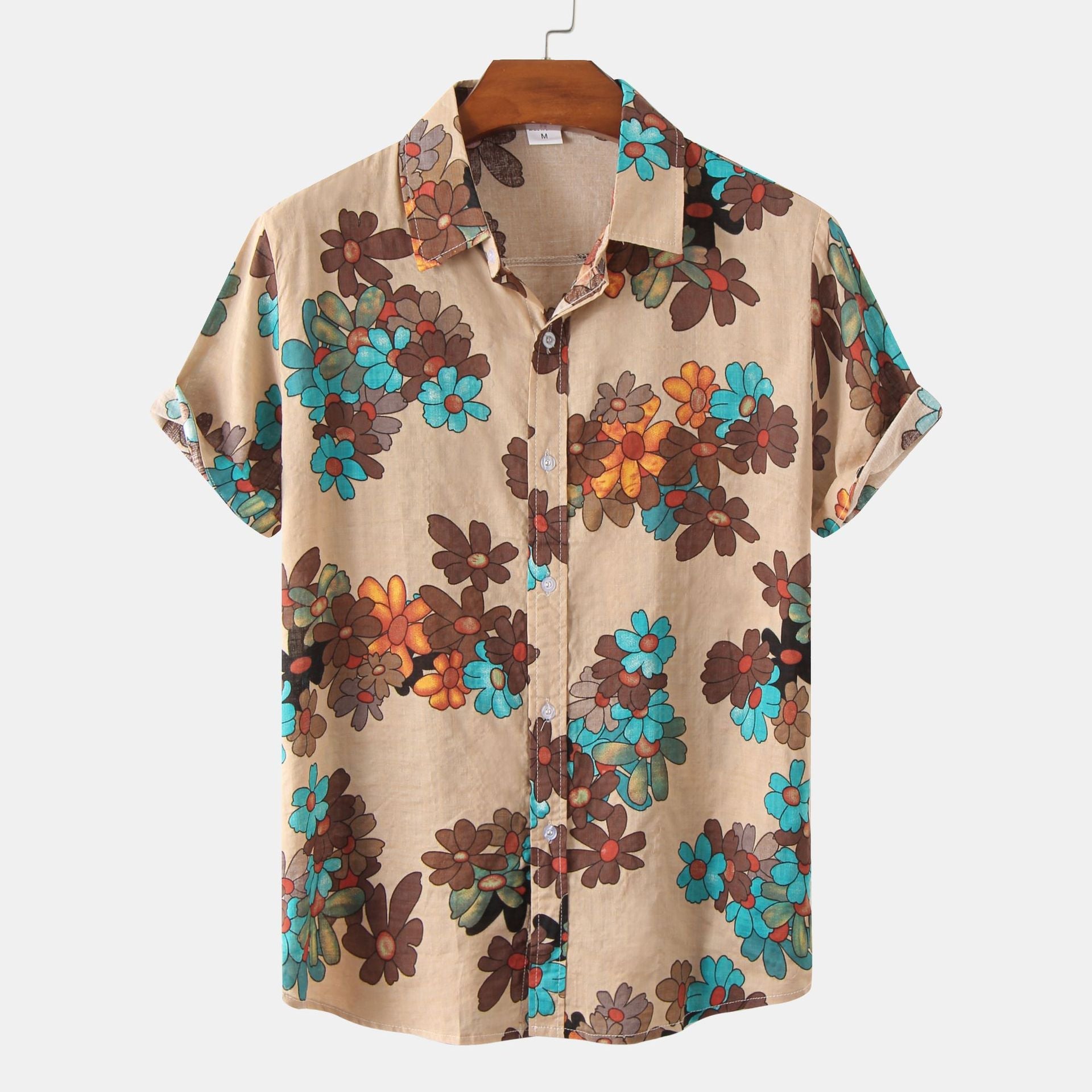 Casual Floral Short Sleeve Men's Shirt