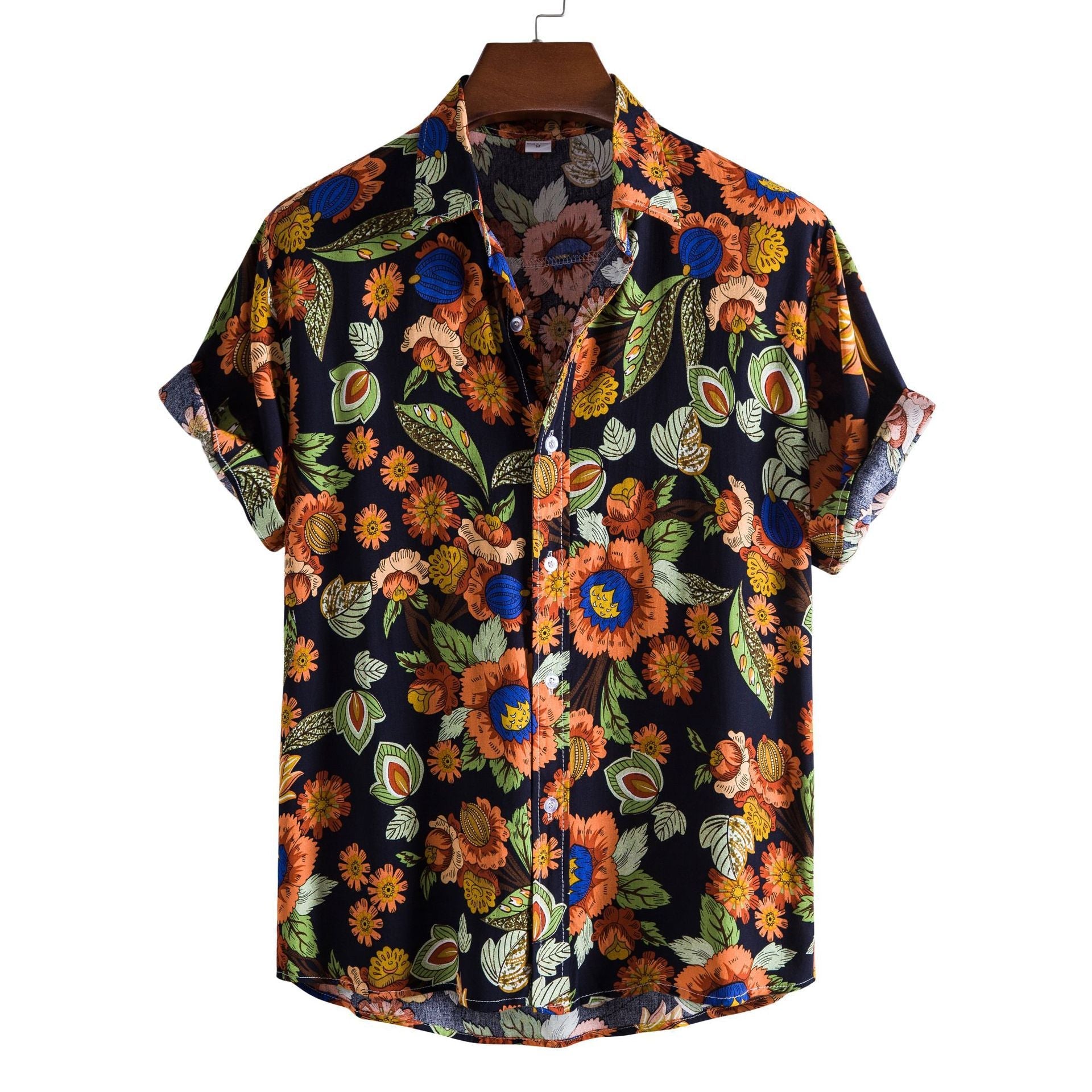 Casual Floral Short Sleeve Men's Shirt