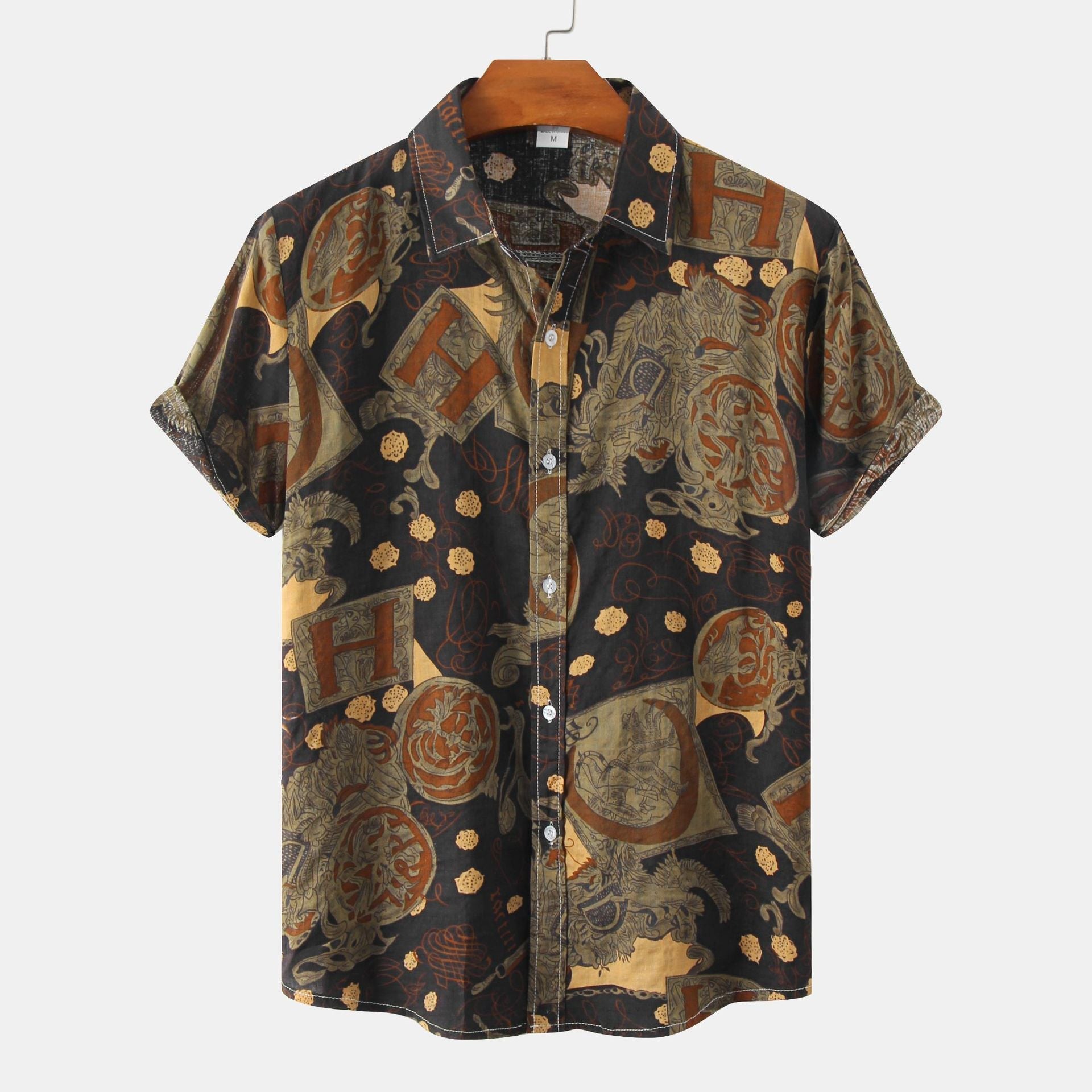 Casual Floral Short Sleeve Men's Shirt