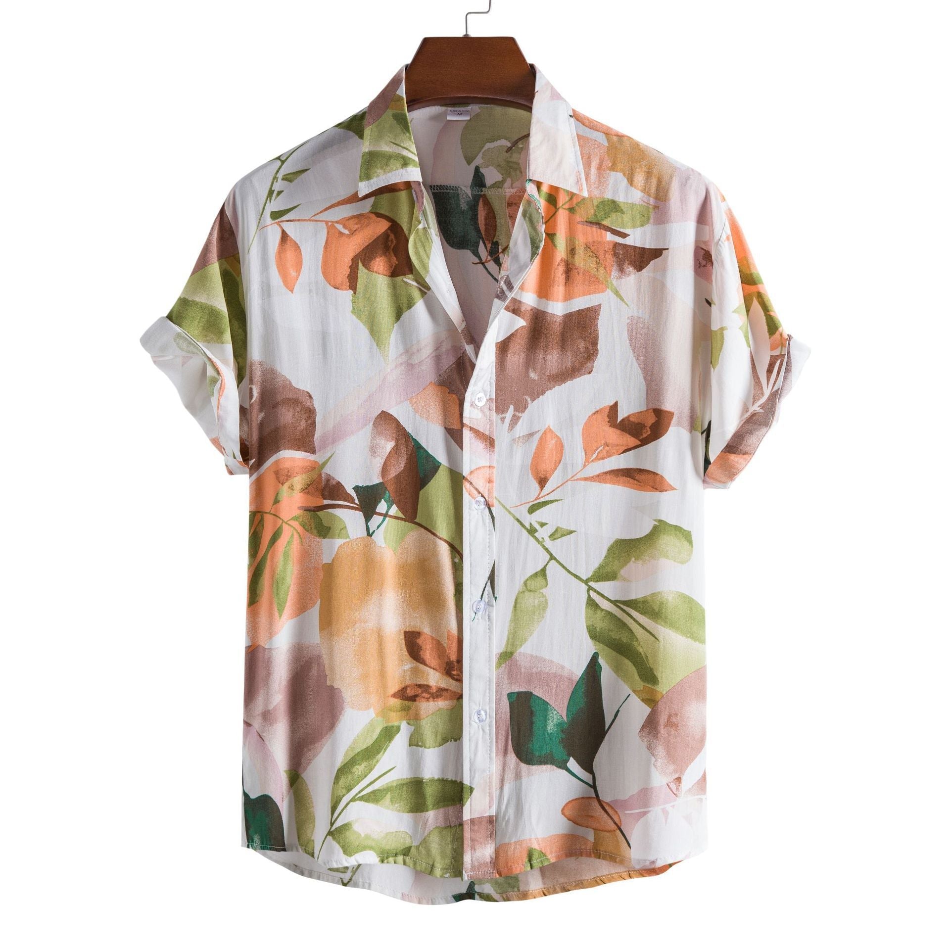 Casual Floral Short Sleeve Men's Shirt