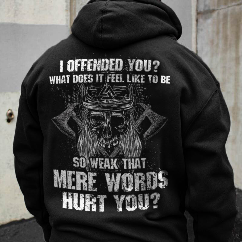 Vikings I Offended You? Printed Men's Hoodie