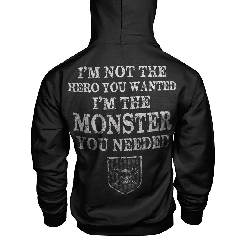 Vikings I'm Not The Hero You Wanted Printed Men's Hoodie