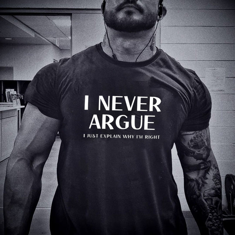 I Never Argue I Just Explain Why I'm Right Printed Men's T-shirt