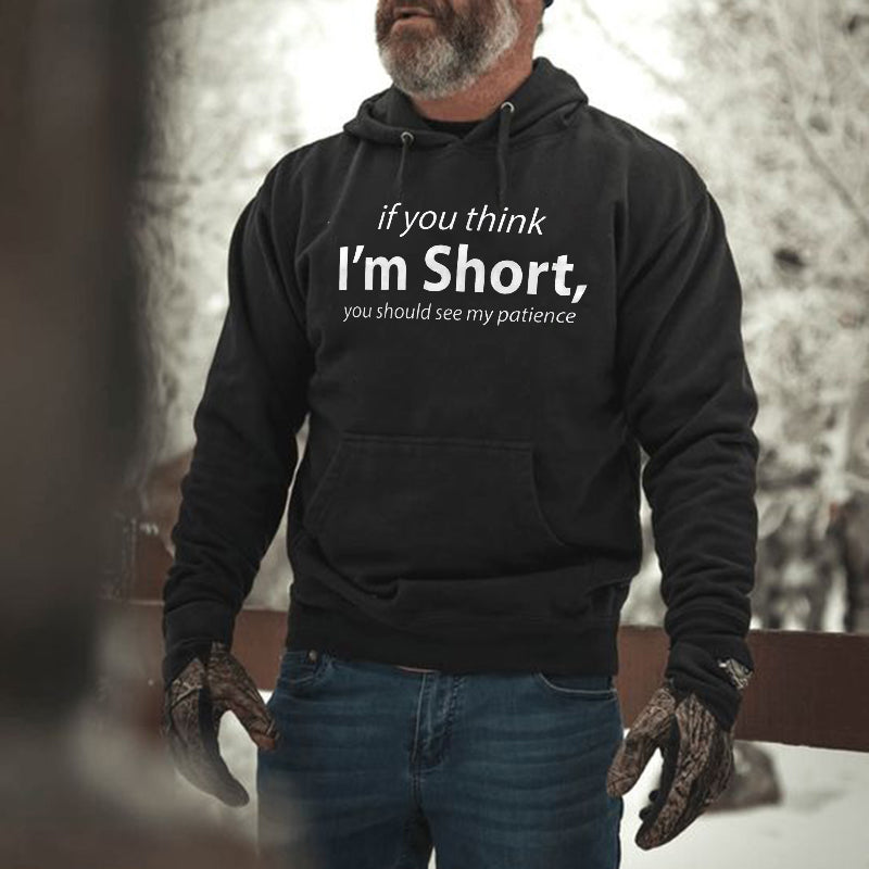 Vikings If You Think I'm Short Printed Casual Men's Hoodie