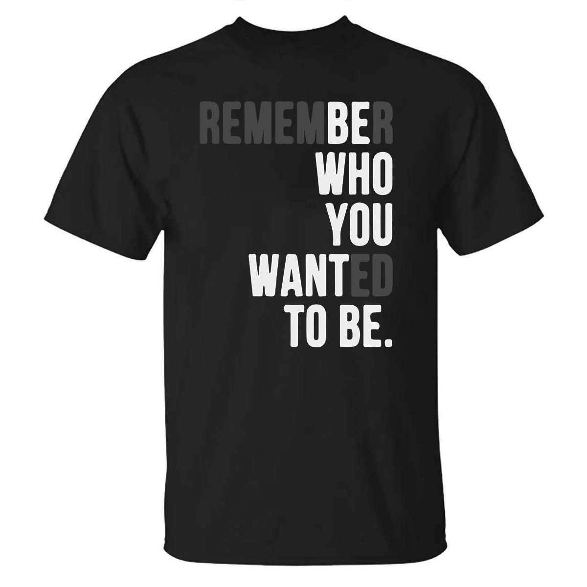 Remember Who You Wanted To Be Printed T-shirt