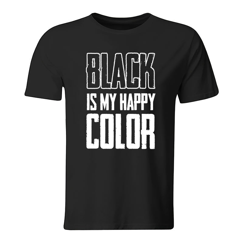 Black Is My Happy Color Printed T-shirt