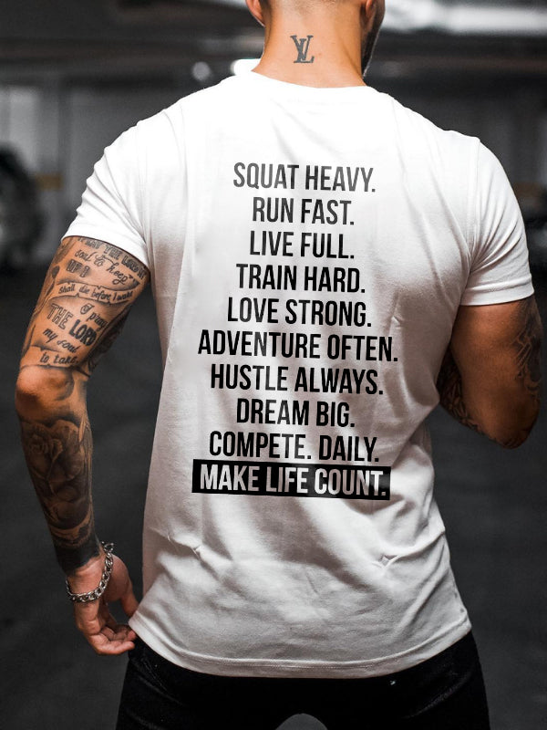 Make Life Count Printed Men's T-shirt