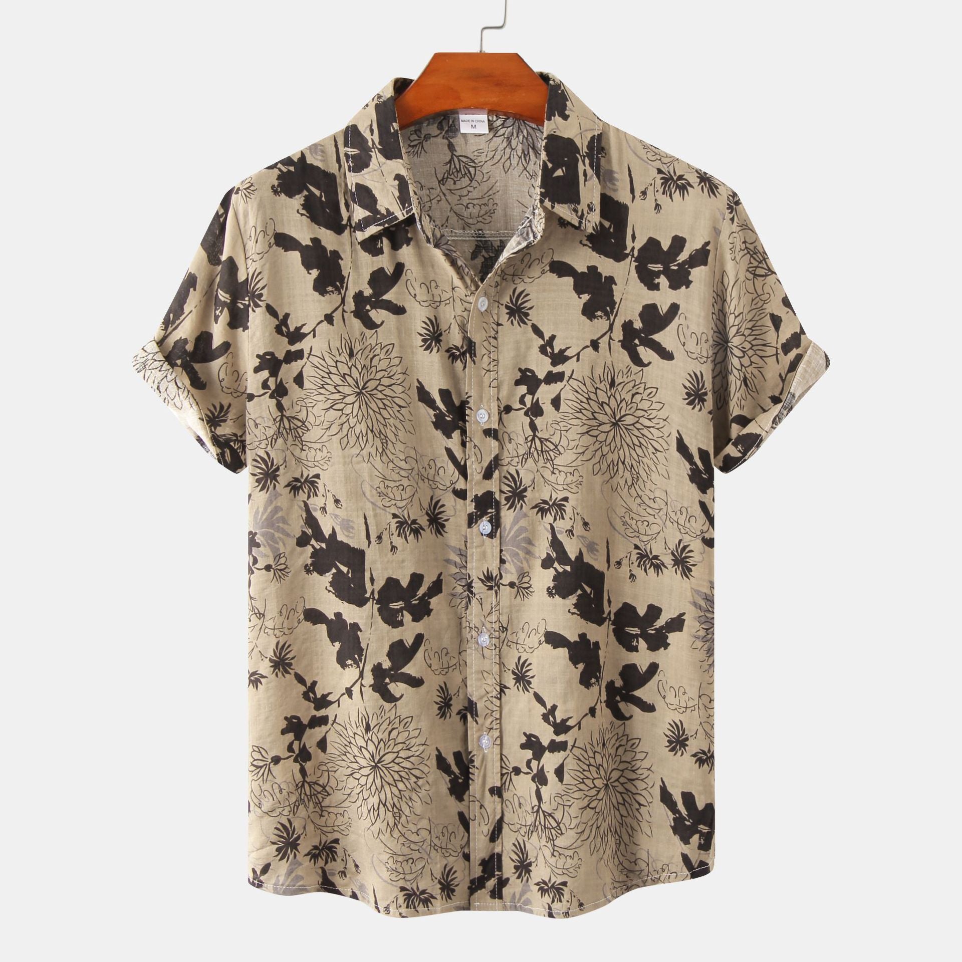 Casual Floral Short Sleeve Men's Shirt