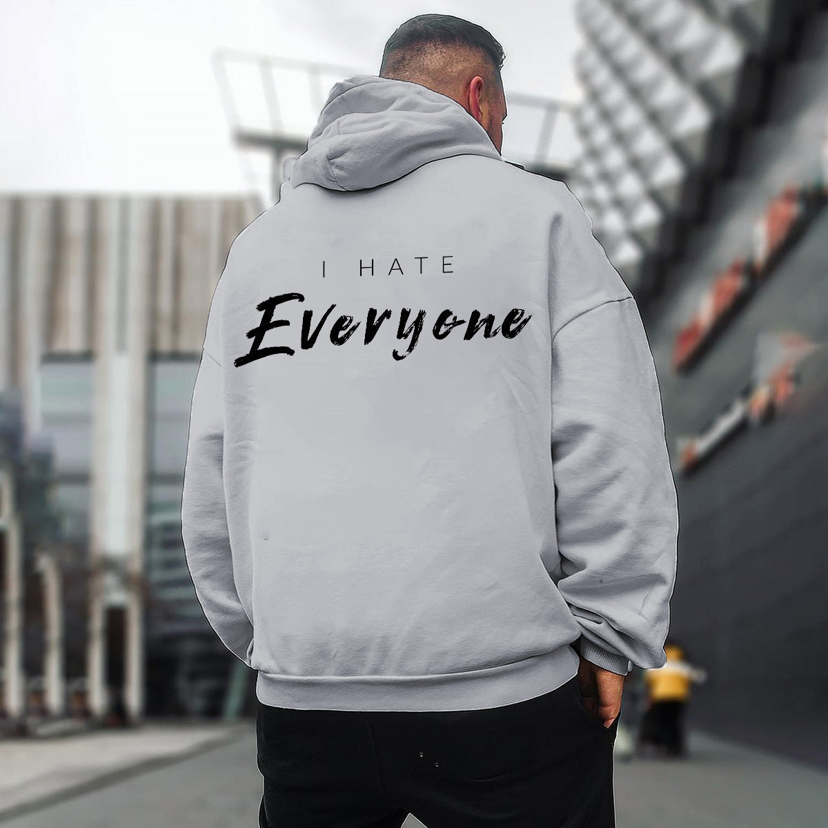 I Hate Everyone Printed Men's Hoodie