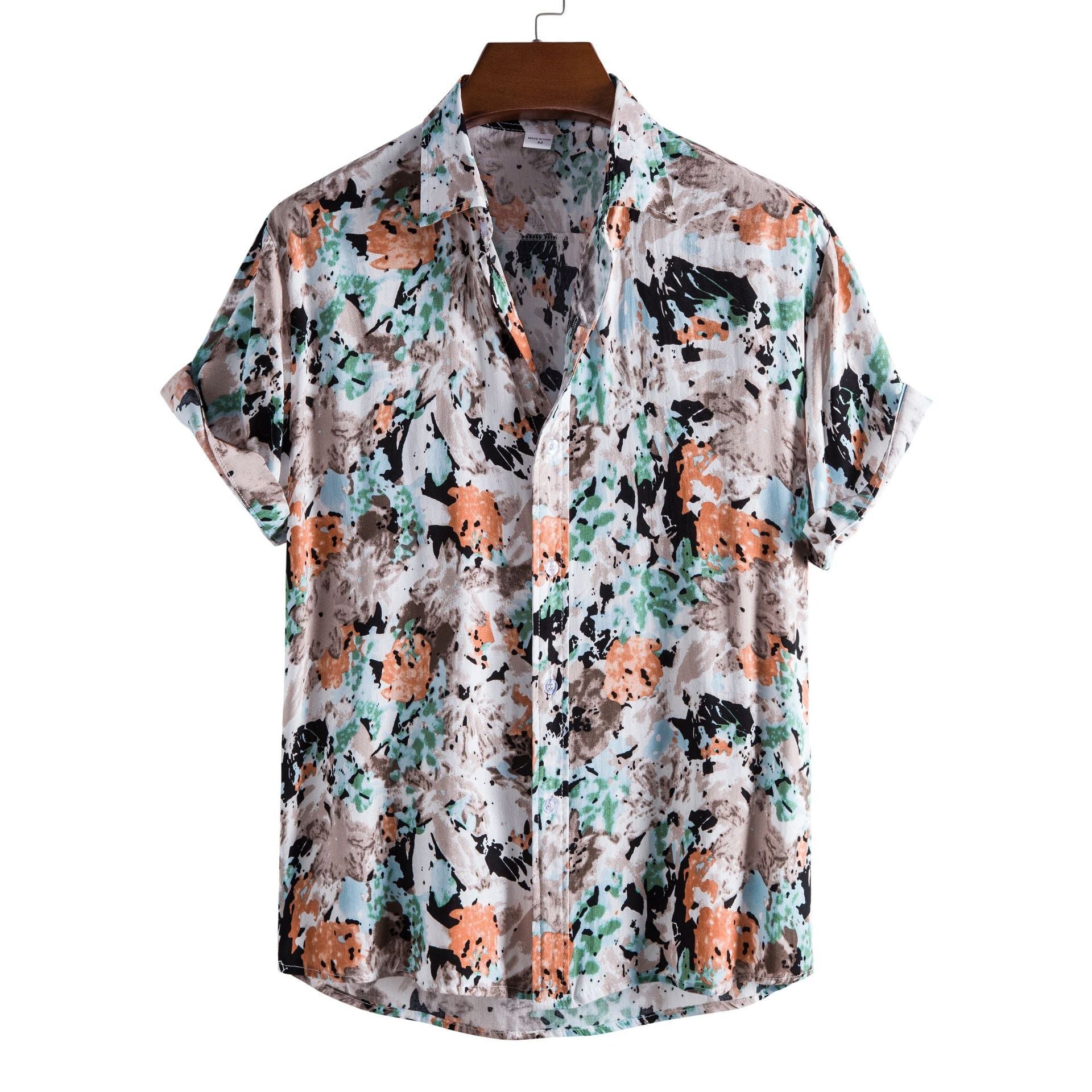 Casual Floral Short Sleeve Men's Shirt