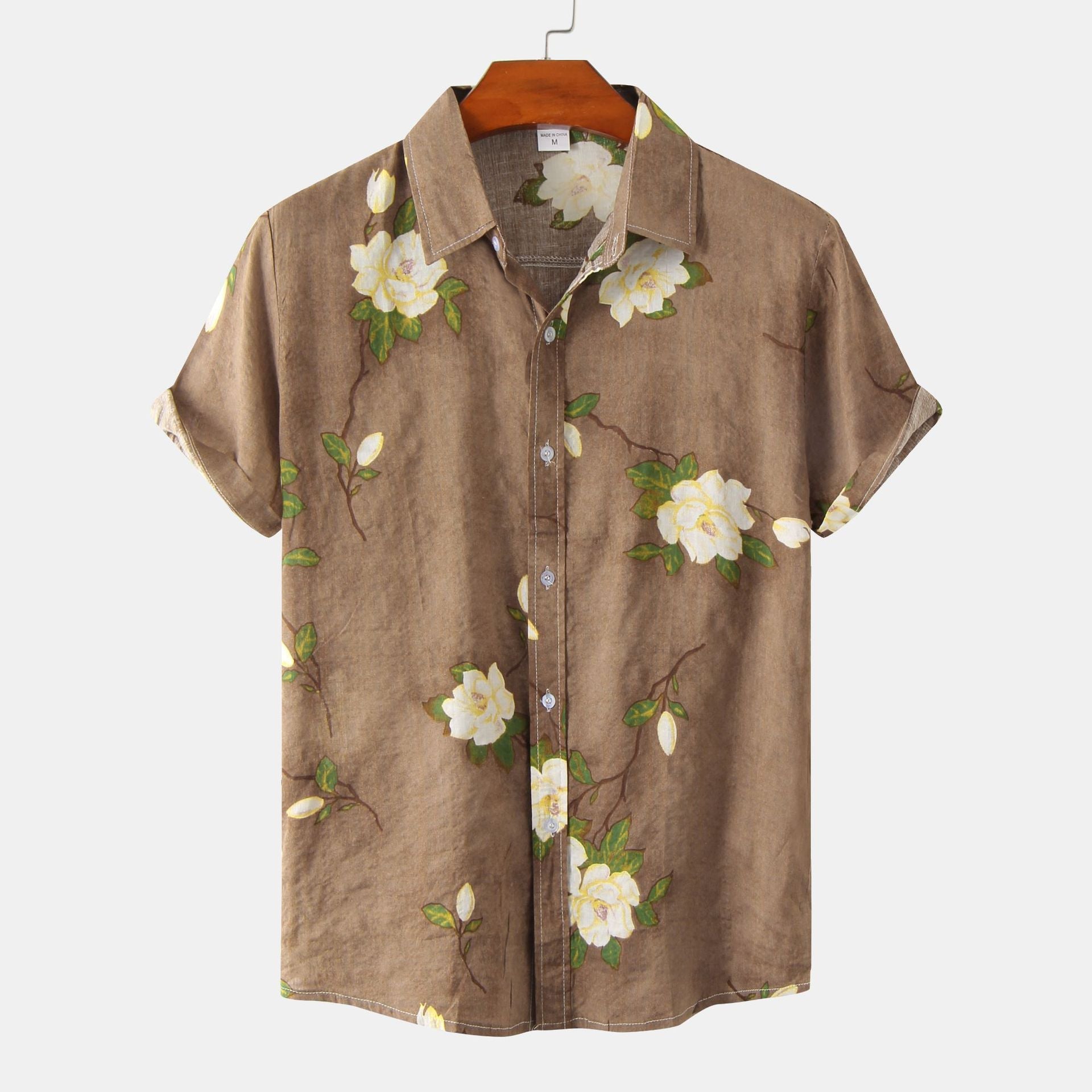 Casual Floral Short Sleeve Men's Shirt