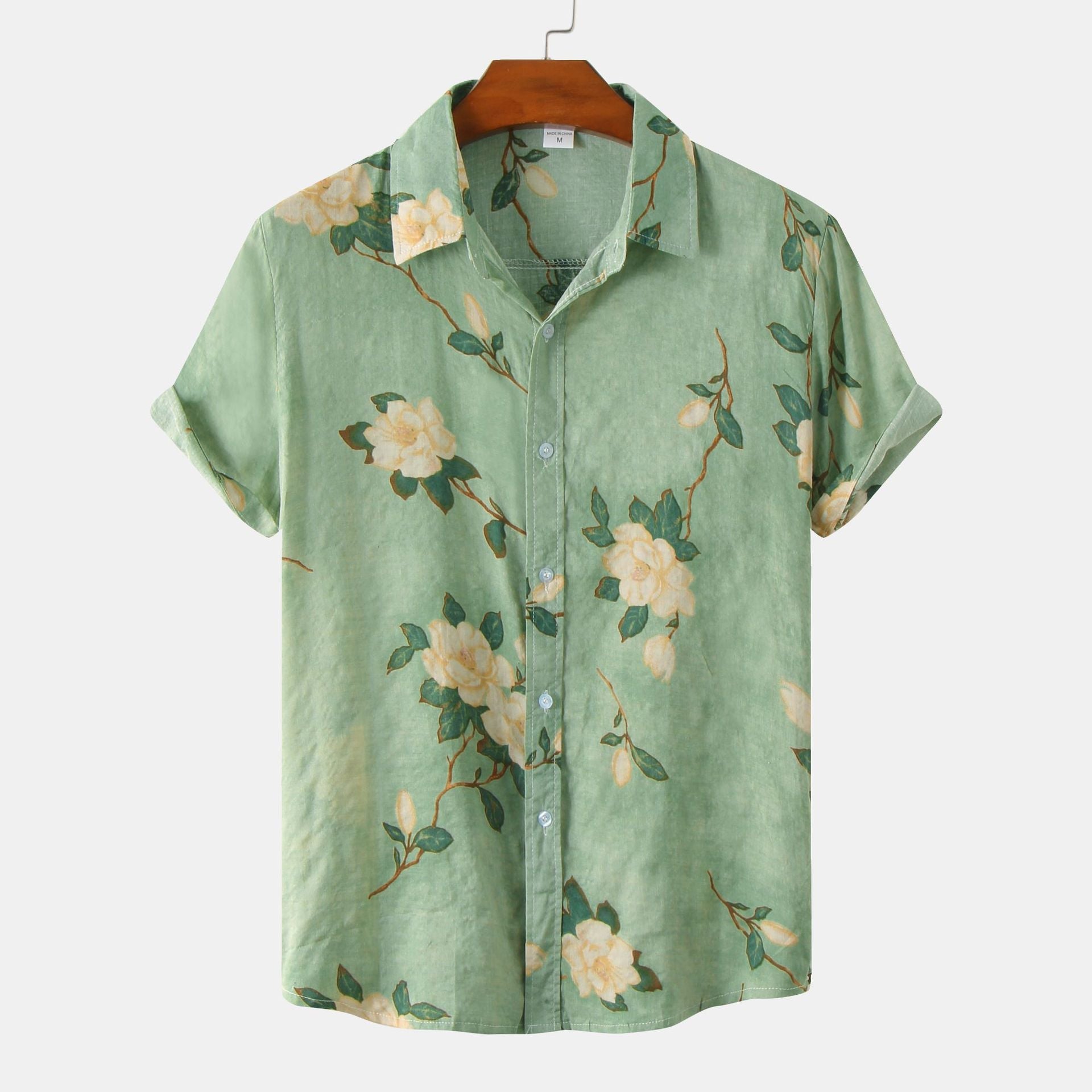 Casual Floral Short Sleeve Men's Shirt