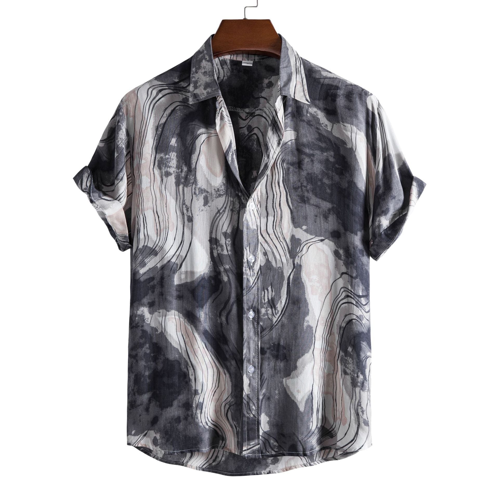 Casual Floral Short Sleeve Men's Shirt