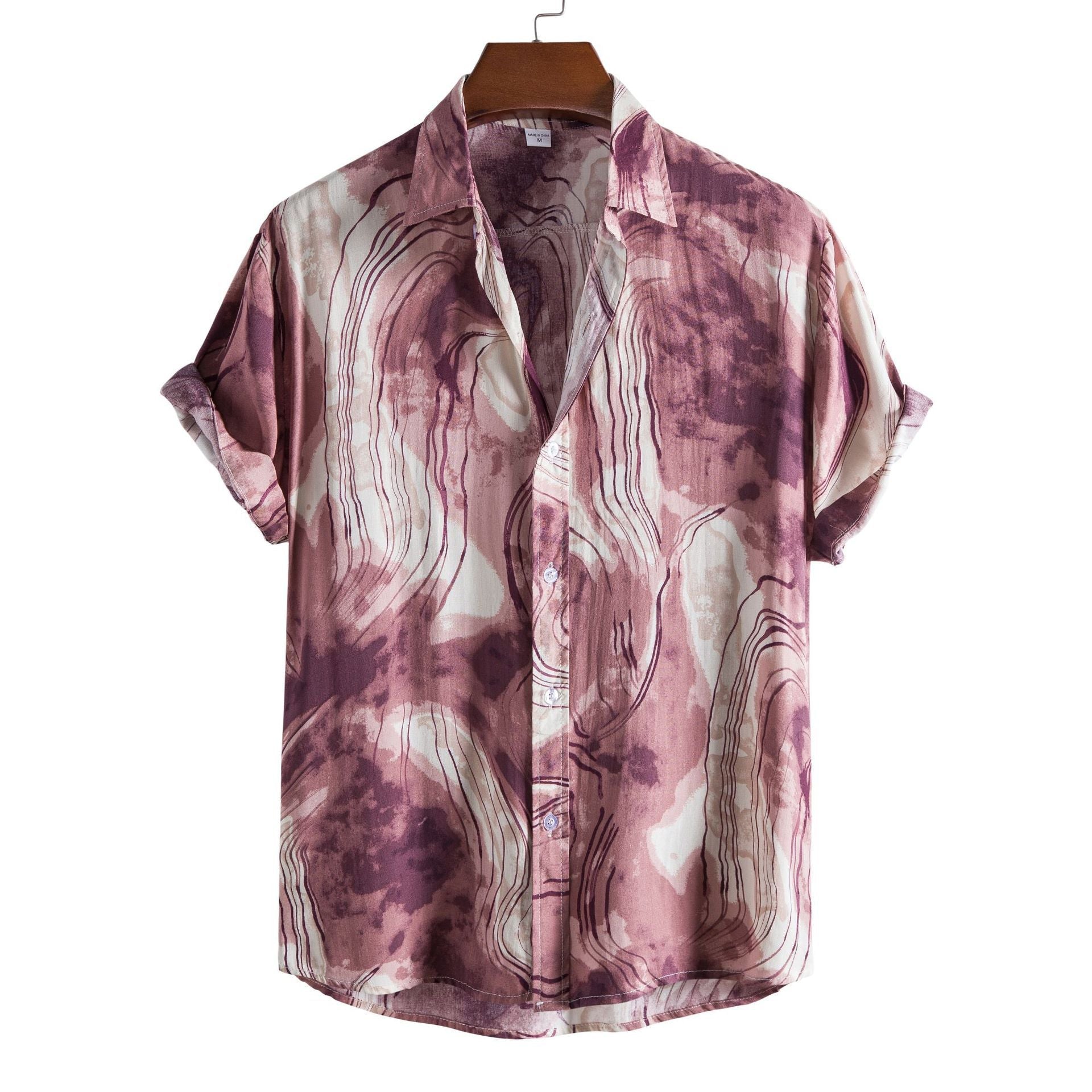 Casual Floral Short Sleeve Men's Shirt