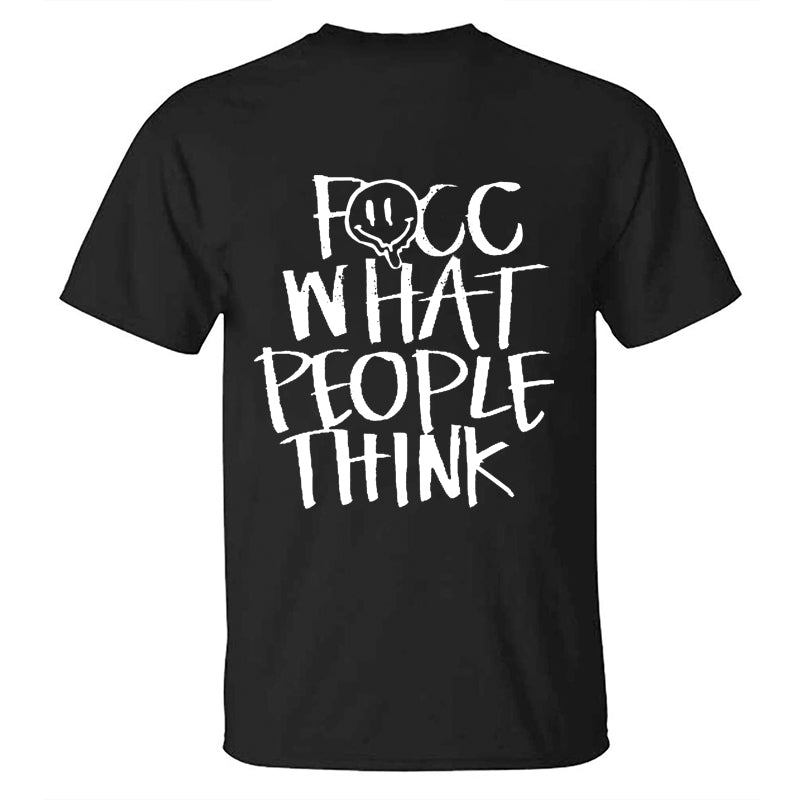 Focc What People Think Printed Smiley Face T-shirt