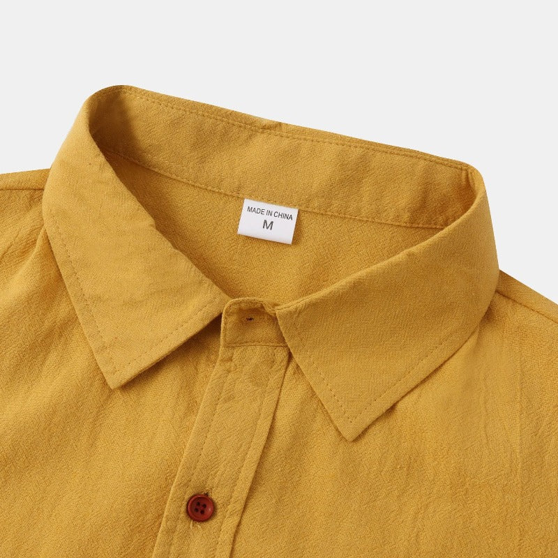 Linen Short-Sleeved Shirts Men's Shirts