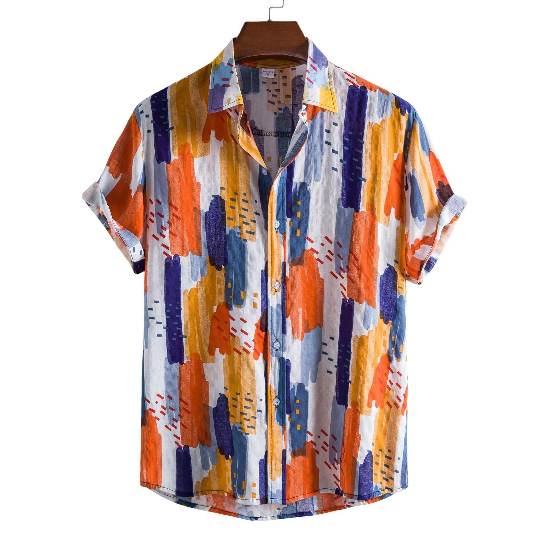 Casual Floral Short Sleeve Men's Shirt