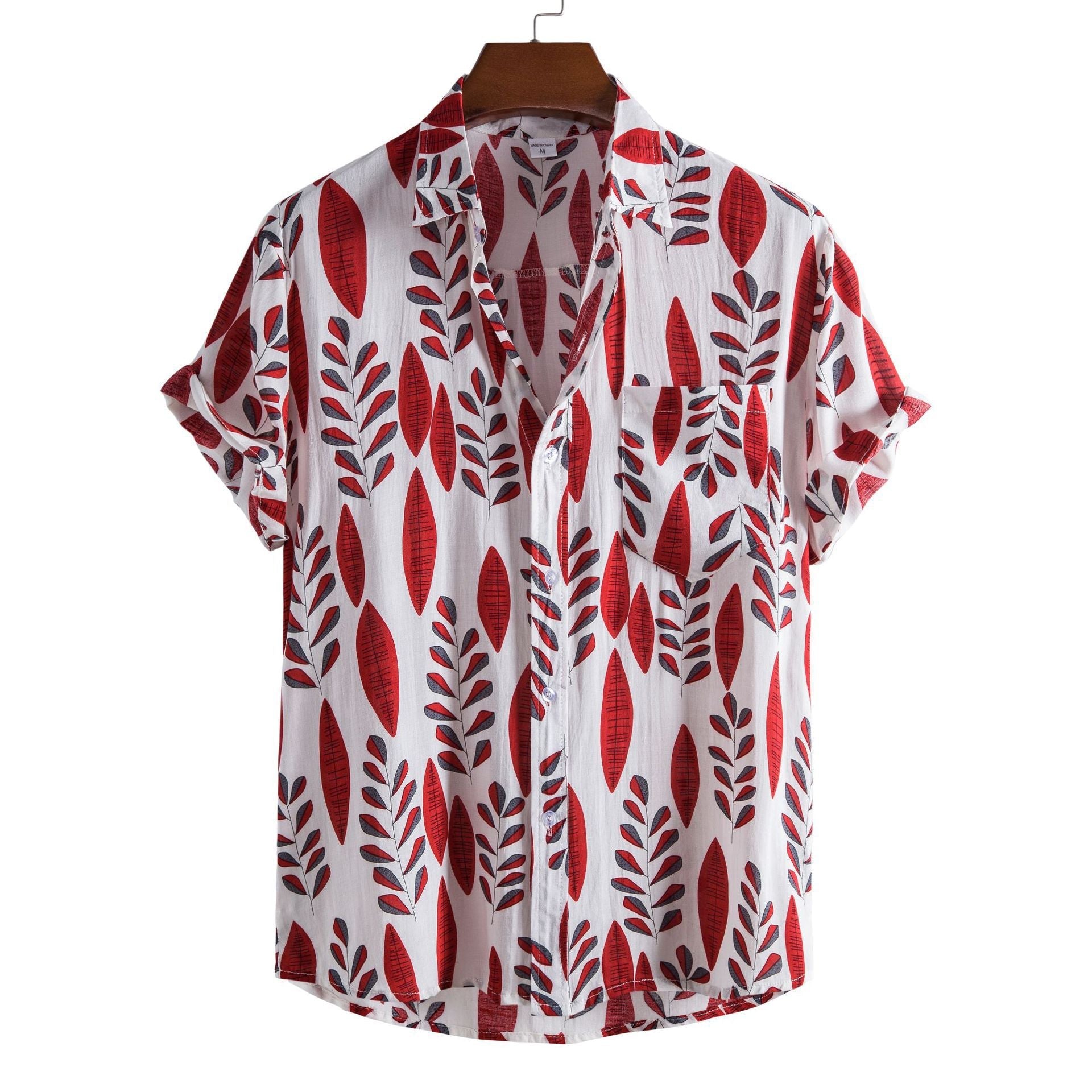 Casual Floral Short Sleeve Men's Shirt