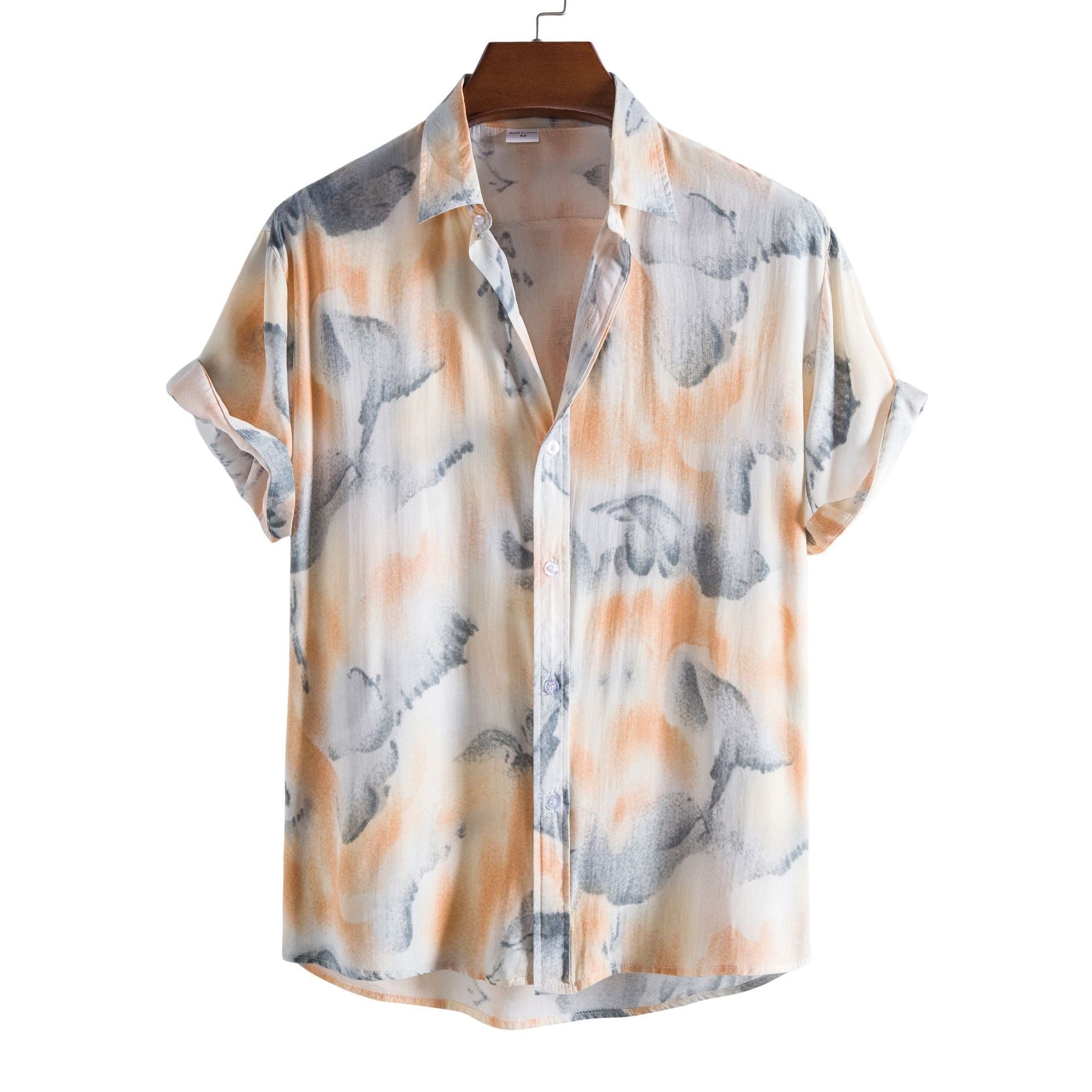 Casual Floral Short Sleeve Men's Shirt