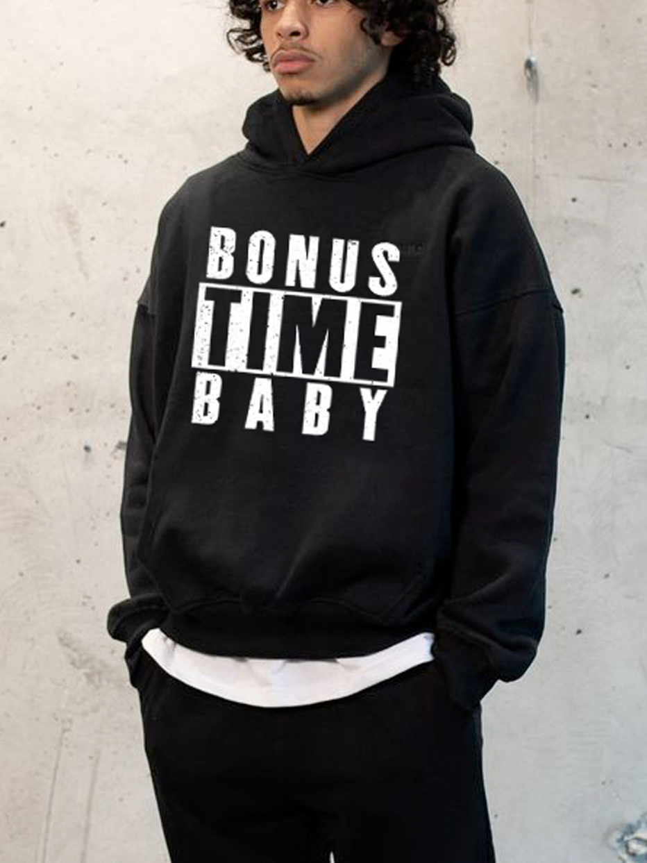 Bonus Time Bady Printed Men's Hoodie