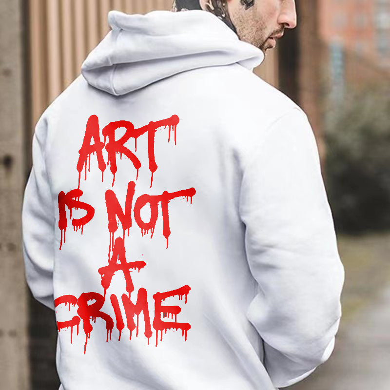 Art Is Not A Crime Printed Men's Hoodie