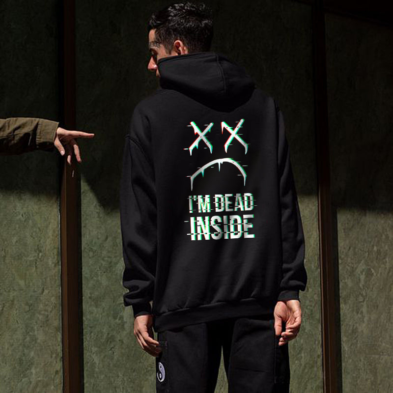 I'm Dead Inside Men's Casual Printed Hoodie