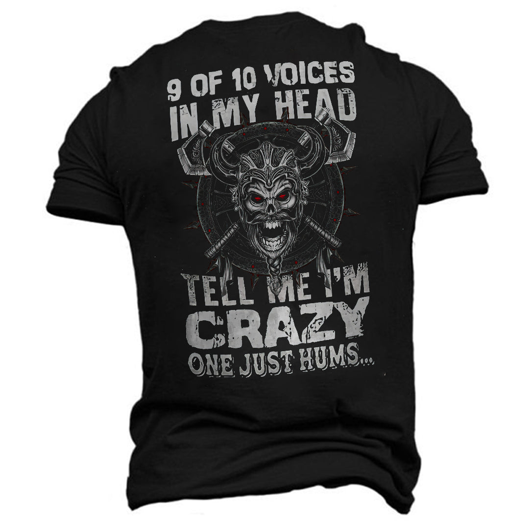 9 OF 10 VOICES IN MY HEAD Print Men's Short Sleeve T-Shirt