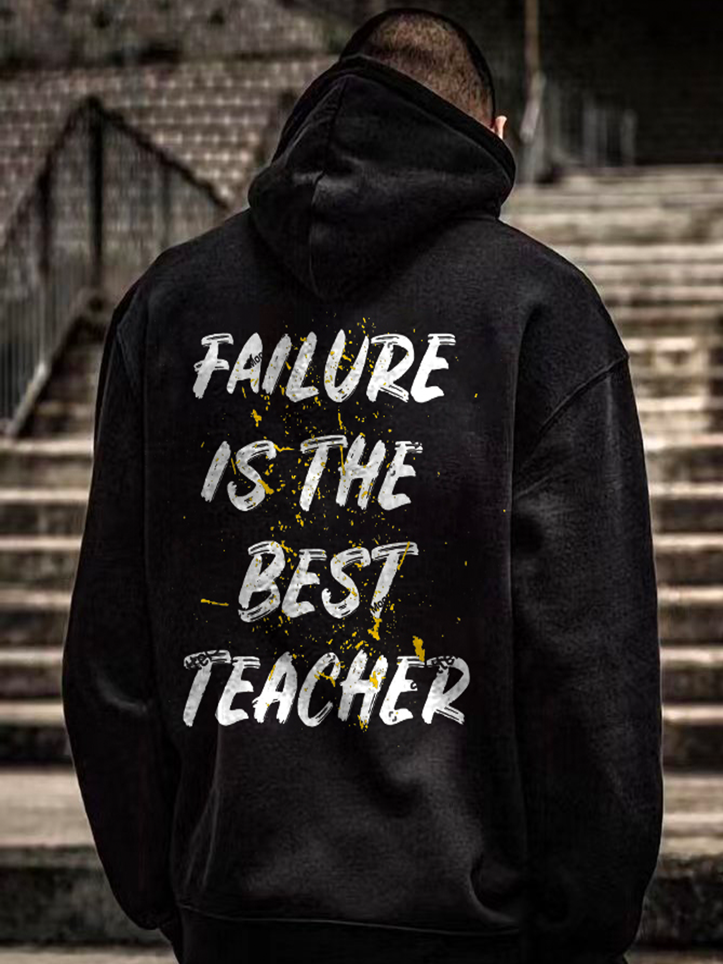 Failure Is The Best Teacher Printed Men's Hoodie