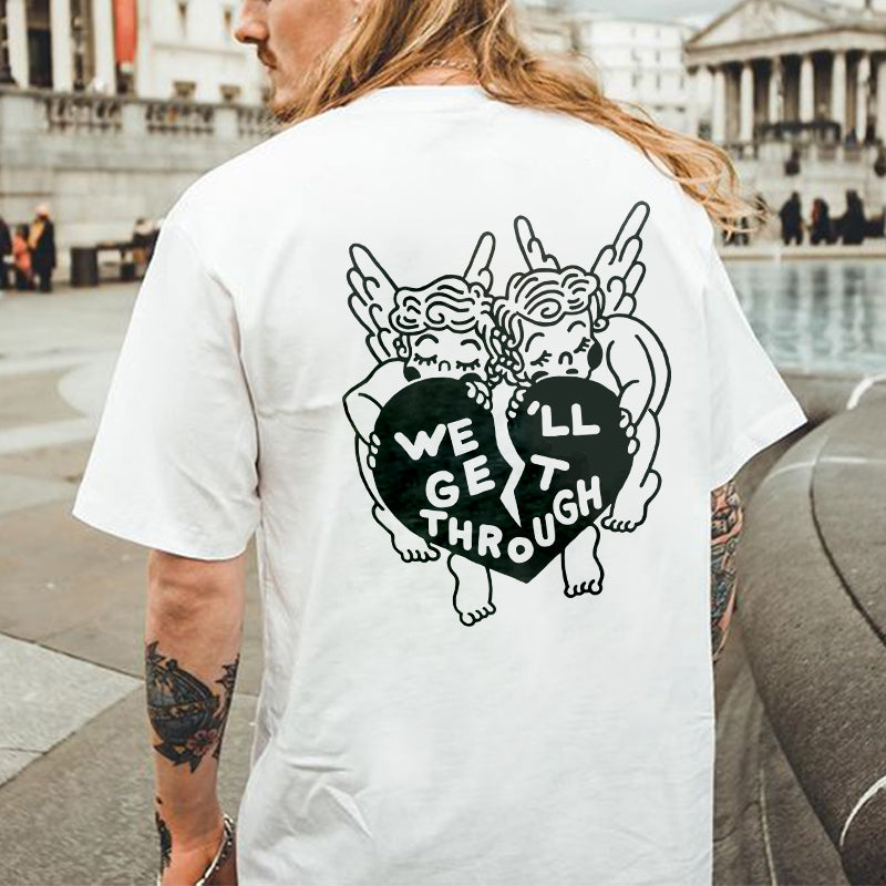 We'll Get Through Printed Angels T-shirt