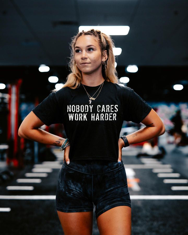 Nobody Cares Work Harder Printed Women's T-shirt