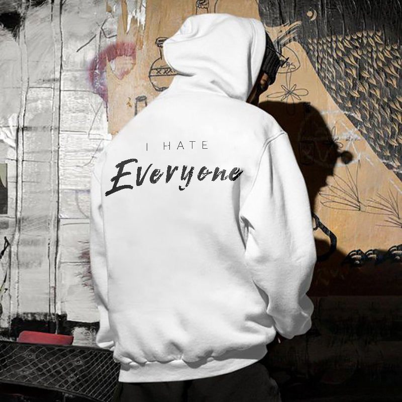 I Hate Everyone Printed Men's Hoodie