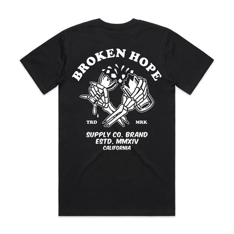 Broken Hope Skull Hand Print Men's Casual T-shirt