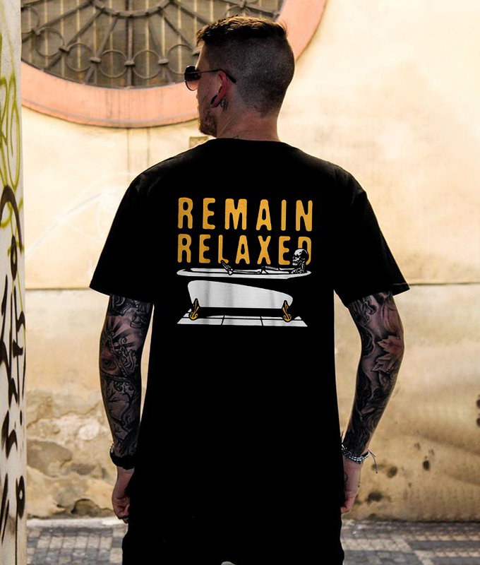 Remain Relaxed Printed Bath Skeleton T-shirt