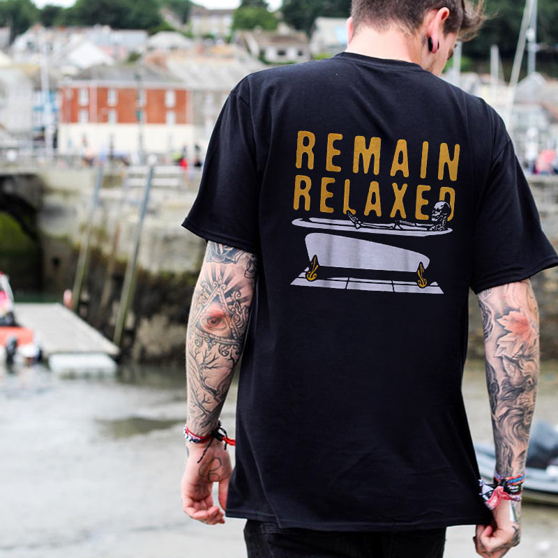 Remain Relaxed Printed Bath Skeleton T-shirt